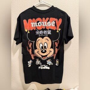 Disney Black Tee with Mickey Mouse Graphic